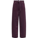 Only - Onlgianna Milly Mw Belt Pant - Bordeaux - Rechte Jeans - L32
