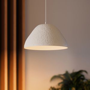 LEDVANCE hanglamp Decor Camel Bell wit van metaal en papier-maché, E27, 375 mm diameter, lampenkap van gerecycled materiaal, duurzaam dankzij vervangbare lichtbron, eenvoudig te installeren