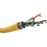 GHMT gecertificeerde CAT 8.1, S/FTP (PiMF), Netwerkkabel geel, 25 M - Netwerkkabel - Computerkabel - Kabel