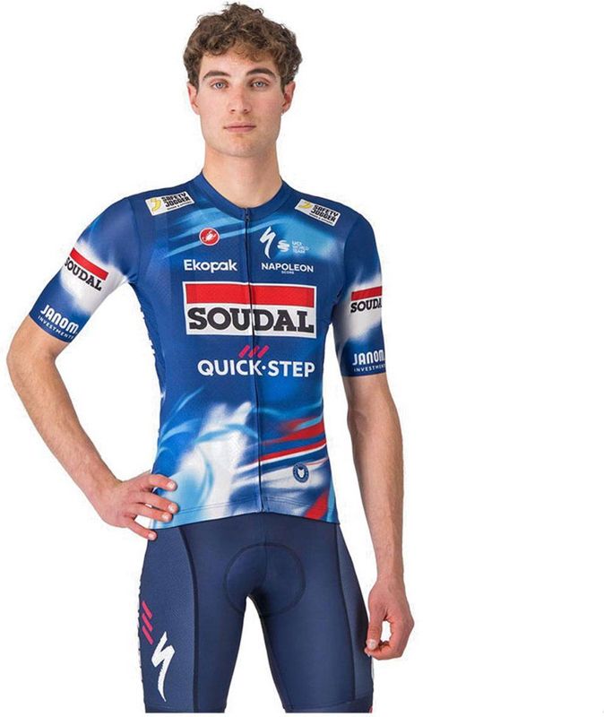 castelli competizione soudal quick step 2025 jersey met korte mouwen