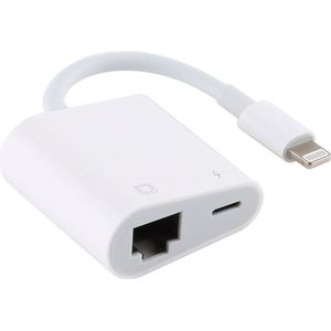Ethernet Adapter geschikt voor iPhone en iPad - Internet - 8-pin (lightning) naar Ethernet (RJ45) en 8-pin kabel - Wit - Provium