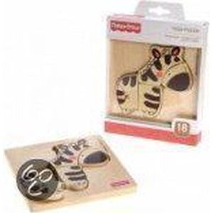 Fisher Price Zebra Houten Puzzel - 4 stuks