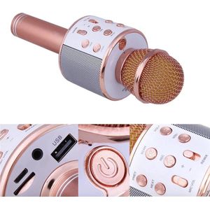 Karaoke Microfoon - Draadloos - Bluetooth Verbinding - Rosékleurig - Voor de gezelligste feestjes