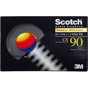 Scotch CX 90 Cassettebandje - Uiterst geschikt voor alle opnamedoeleinden / Sealed Blanco Cassettebandje / Cassettedeck / Walkman.