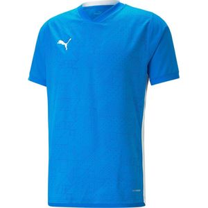 Puma Team Cup Shirt Korte Mouw Heren - Electric Blue Lemonade | Maat: XXXL