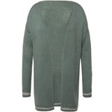 MIAMODA MIAMODA - Dames - Cardigan glitter-boordjes open model lange mouwen - Mintgroen - Maat 48+