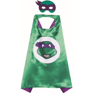 Ninja Turtles Paars - Cape - Masker - Carnaval - Verkleedkleding Kinderen - Ninja Turtles verkleedpak