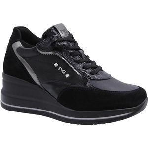 Nero Giardini I514130D Sneakers Dames In Suède, Leder En Technisch Materiaal - Zwart 36 EU