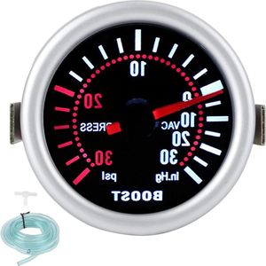 Boostmeter 52mm zwart universeel auto boostdrukmeter -30-30 PSI 12V turbo vacuümdrukmeter met hoge nauwkeurigheid .