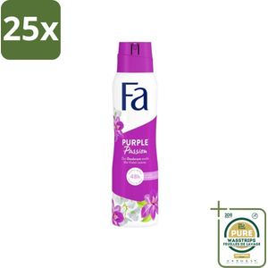 25 x Fa Deodorant Spray Violet Leaves Passion 150 ml - Grootverpakking - Deodorant Spray - Violette Bladeren - Anti Transpirant - Geur - Frisheid