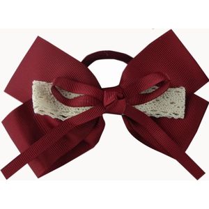 Jessidress Haarelastiek met grote strik Meisjes Elastieken - Bordeaux