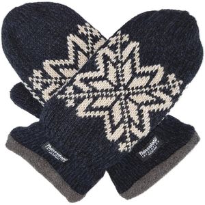 Heren Fleece Voering Knitted Wanten met Sneeuwvlok Design