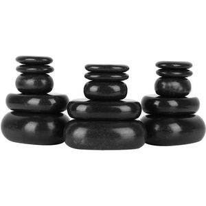 Green Glow - Basalt hotstone set voor massage - 20 stenen - starterset met verwarmingsunit
