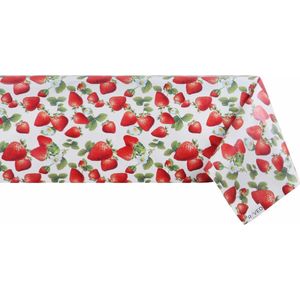 Raved Tafelzeil Aardbei  140 cm x  240 cm - Rood - PVC - Afwasbaar