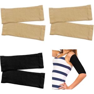 Sterke Arm shaper - Sterke corrigerend arm Sleeve - Arm shaper - Arm afslanker - Ademend- Absorberend - Extra lang -Sterk corrigerend arm shaper - Kleur zwart