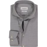 Profuomo slim fit heren overhemd, basket weave, olijfgroen