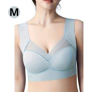 Livano BH Zonder Beugel - Zonder Bandjes - Push-up Bh's - Comfort Bh - Lichtblauw XS