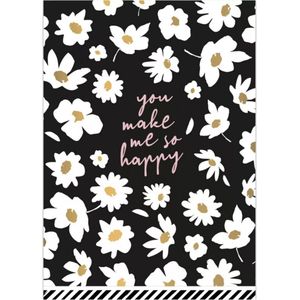 Wenskaart - You make me so happy - bedankkaarten - zomaarkaarten - bedankt - A6 kaart - excl. envelop - per stuk - ansichtkaart