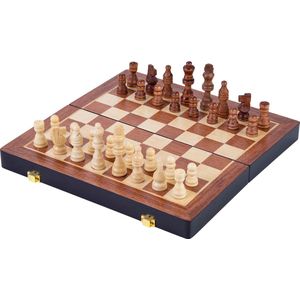 Opklapbaar Schaakspel van Essenhout | Leeftijd: Alle leeftijden | Aantal spelers: 2 | Afmetingen: 30x30x5,5 cm