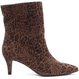 Babouche - Alison - Enkellaarsjes - Beige en Zwart - Cheeta Print