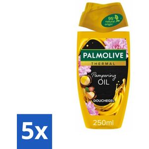 Palmolive Thermal - Douchegel - Pampering Oil - Verzorgend & Herstel - 250 ml - Bulkverpakking - 5 stuks