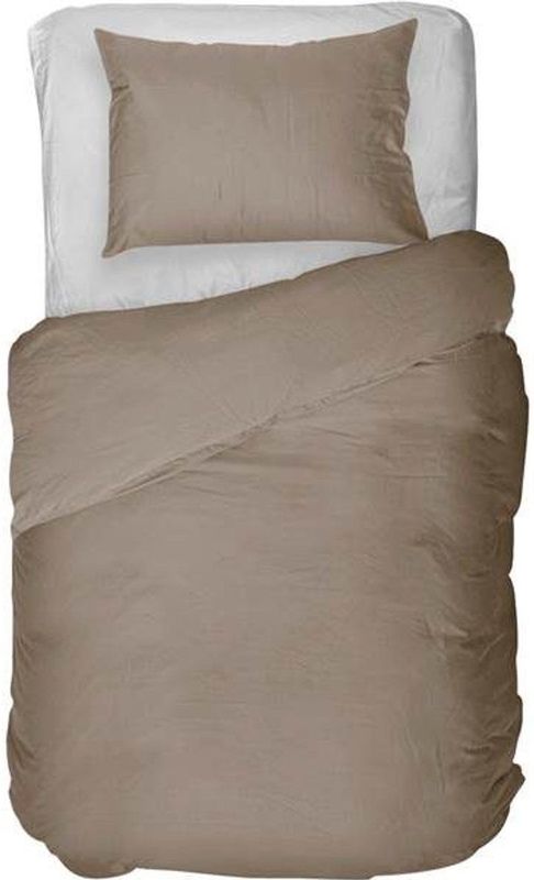 Kayori - Susa - Flanellen Dekbedovertrek - Mokka - 1-persoons 140x200/220cm + 1 Sloop
