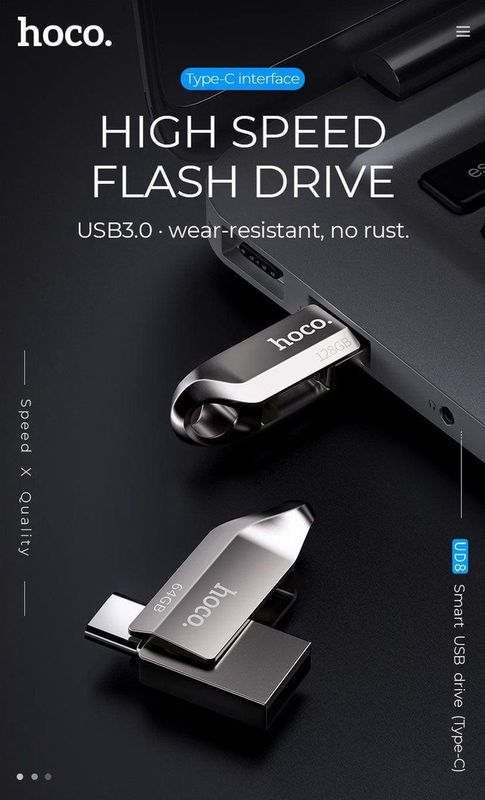 USB Card 2 in 1 Geheugen Stick - 16GB - USB C en USB 3.0