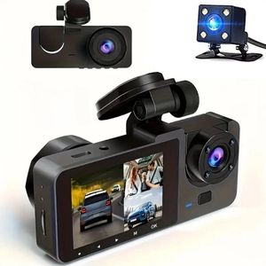 Auto-rijrecorder met drie kanalen, voor en achter, ingebouwde rijrecorder