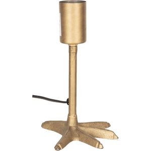 Clayre & Eef Lampenvoet Tafellamp 14*14*20 cm E27/max 1*60W Goudkleurig Kunststof Rond Lampvoet