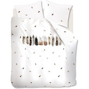 Marjolein Bastin Wild Feathers Dekbedovertrek - Tweepersoons - 200x200/220 cm - Natural