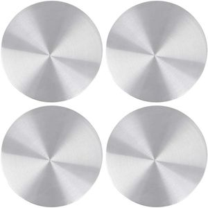4-delige set zilveren toon wieldoppen embleem badge stickers - 60 mm