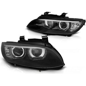 Koplampen Xenon BMW E92/E93 06-10 ANGEL EYES LED ZWART AFS HID