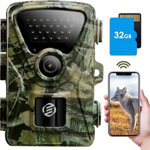 Equivera Wildcamera met Nachtzicht - Wildcamera - Wildcamera voor Buiten - Jachtcamera - Bewegingssensor - Nachtzicht