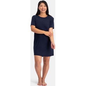 Bamboo Basics - Nachtjapon - Navy - Korte Mouwen - Dames Pyjama