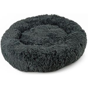 Softy superzachte donut hondenkussen zwart 80 cm