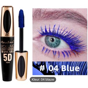 Prachtige 5D waterproof blauwe kleur mascara die uw ogen een mooie sexy blik geven