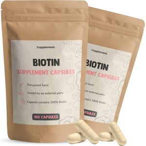 Cupplement 120 Biotine Capsules 10000mcg per Capsule - Haar - Superfood - Supplement - Haargroei - Geen Poeder, 5mg, 10000, Tabletten of Shampoo - Biotene - Biotin - Bioteen - Vitamine - Voor Honden & Paard