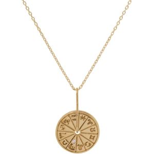 Ketting dames | zilveren dames ketting | 925 zilver | sterrenbeelden ketting | zodiac sign | roze zirkonia steen | gold plated | cadeau voor vrouw | black friday 2023 | sinterklaas schoencadeautje | kerstcadeau voor vrouw