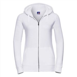 Russel - Authentic Hoodie met Rits Dames - Wit - L