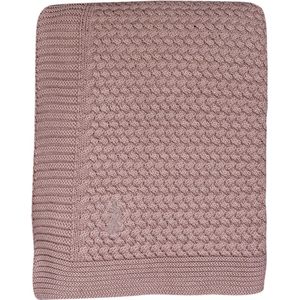 Mies & Co - Gebreide Wiegdeken - 100% Katoen - 80 x 100 cm - Pale Pink - Roze