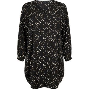 ZIZZI CAANNI, L/S, ABK DRESS Dames Jurk - Black - Maat S (42-44)