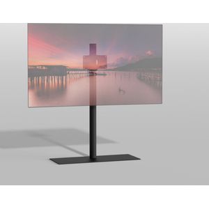 CAVUS - TV VLOERSTANDAARD SOLID 100 TRENDY ZWART STAAL - GESCHIKT VOOR 32-65”TV - VESA 200x100