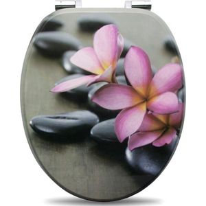 Antibacteriële Toiletbril - Softclose - Universeel - WC Zitting met Bloemenprint