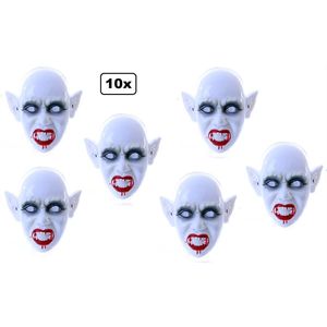 10x Zombie masker vrouw - Walking dead - Horror zombie time griezel halloween volwassenenen