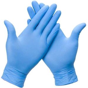 Wegwerp Handschoen Nitril Latexvrij Large 100 Stuks/Doos Blauw - Maat L – Wegwerphandschoenen - Poedervrij - Latex free