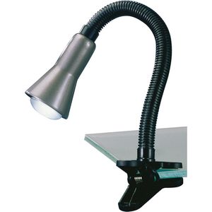 LED Klemlamp - Torna Fexy - E14 Fitting - Glans Grijs - Kunststof