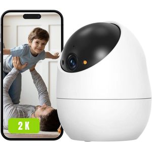 GTB® Huisdiercamera - Babyfoon met Camera - Huisdiercamera met App - Wit - 9cm x 9cm x 11cm