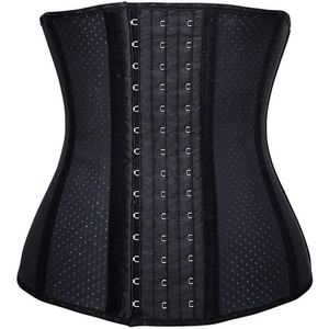 JeiibrZui Latex Taille Trainer - Waist Shapewear - Drielaagse Stof Met Baleinen Voor Postpartum Herstel En Dagelijks Gebruik - 1 Stuk - Zwart