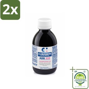 Curasept - Mondspoeling - 0,2% Chloorhexidine - Intensieve Bescherming - 200 ml - Voordeelverpakking - 2 stuks - Mondspoeling - Chloorhexidine