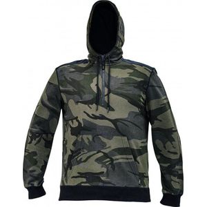 Camouflage hoodie/sweater groen maat S